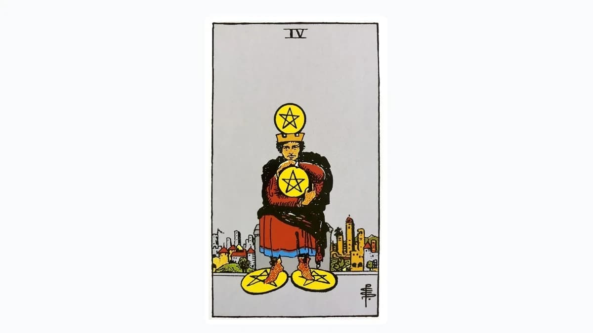 【タロット解説】「ペンタクルスの4(Four of Pentacles)」のカードの意味とは?恋愛・仕事・金運・健康を正位置・逆位置で徹底解説! - content 1