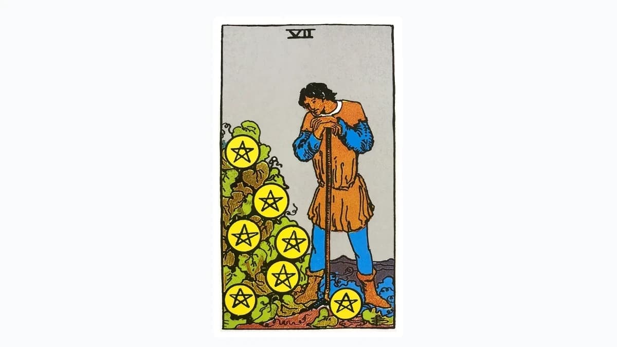 【塔羅解析】「錢幣七(Seven of Pentacles)」牌義全解!解析愛情、事業、財運、健康的正逆位訊息 - content 1