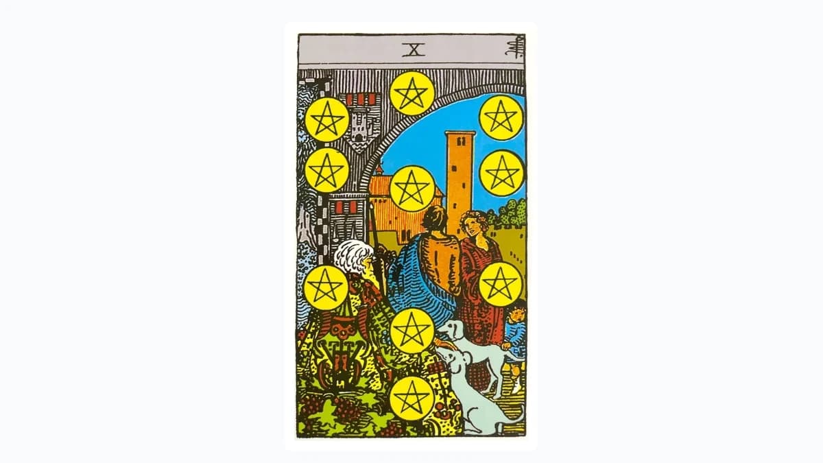 【タロット解説】「ペンタクルスの10(Ten of Pentacles)」のカードの意味とは?恋愛・仕事・金運・健康を正位置・逆位置で徹底解説! - content 1
